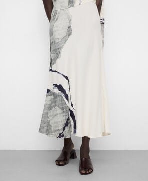 Printed midi skirt