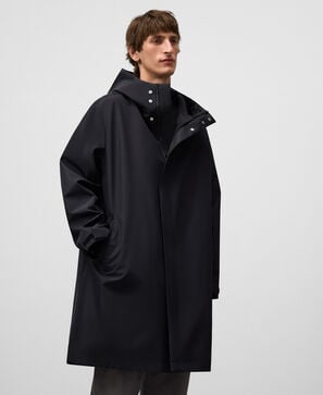 Parka larga con capucha hombre