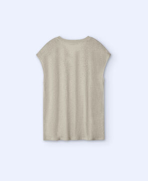 Camiseta sin mangas en lino