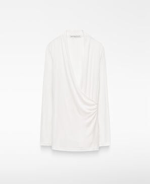 Long sleeve wrap T-shirt
