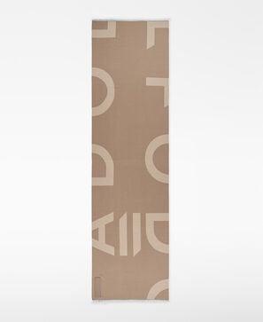 Bufanda bicolor maxi logo jacquard mujer