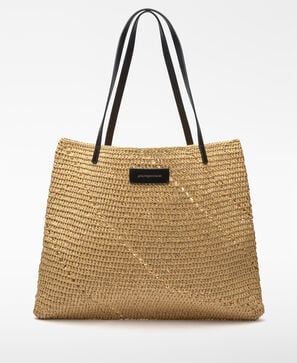 Gro&szlig;e Shopper-Tasche mit Baststruktur