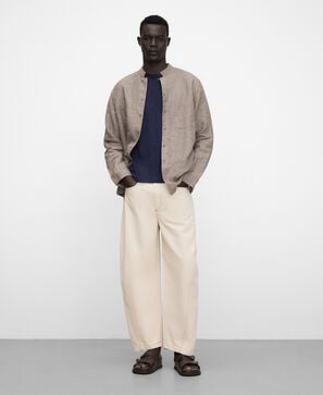 European linen regular fit T-shirt
