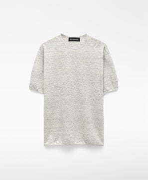 Camiseta relaxed fit punto melange lino