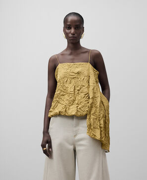 Asymmetrical piece strap top woman