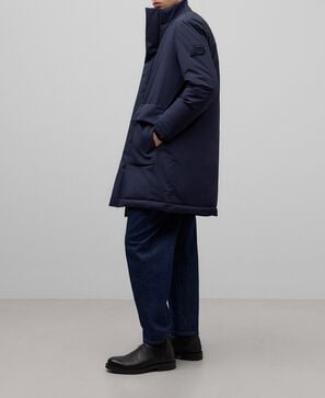 Abrigo acolchado azul marino hombre