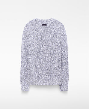 Melange texture knit sweater