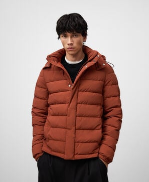 Casaco acolchoado com capuz para homem