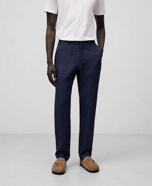 Linen tailored trousers man