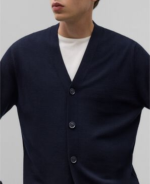 Alpaca blend knit cardigan man
