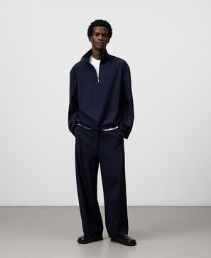 Zipped relaxed fit shirt man