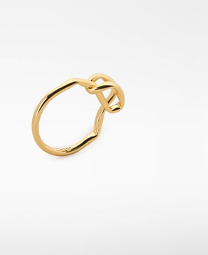 Metallring mit unregelm&auml;&szlig;igem Knoten