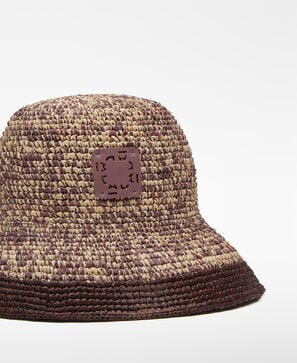 Sombrero bucket bicolor rafia