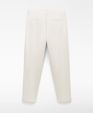 Relaxed fit pleated chino trousers