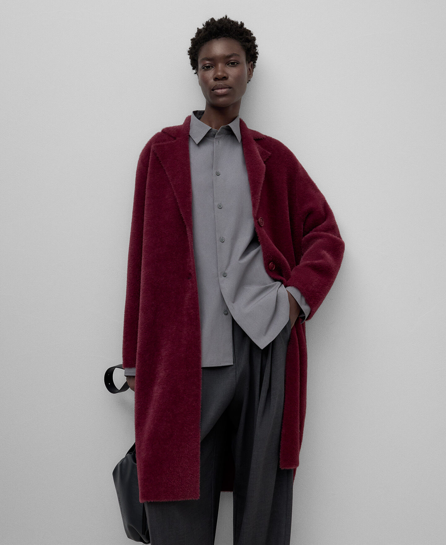 Maroon coat womens deals