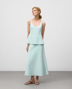 Knit peplum top woman