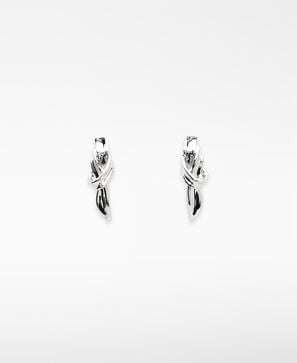 Metal knot earrings