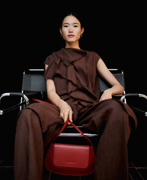 Linen brown trousers woman