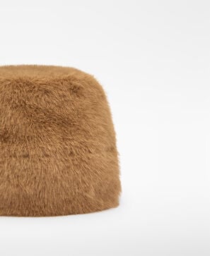 Faux fur pillbox hat