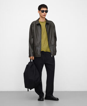 Camiseta efecto arrugado doble capa