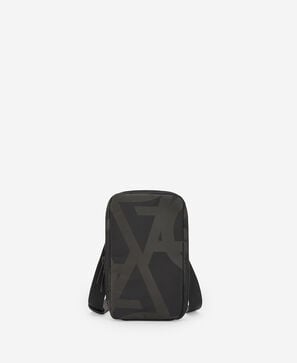 Portamóvil negro estampado monograma