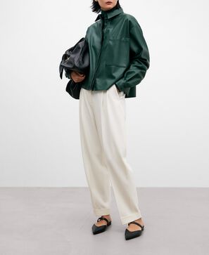 Camisa textura piel mujer