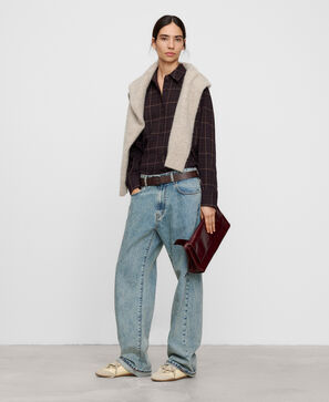 Camisa larga xadrez