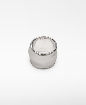 Anillo metálico doble acabado mujer