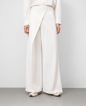 Knit wrap trousers woman