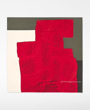 Printed square scarf woman