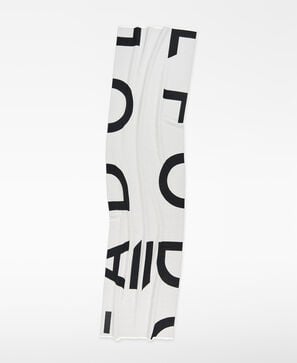 Jacquard maxi logo two-tone scarf
