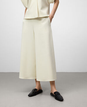 Pantalón culotte textura mujer