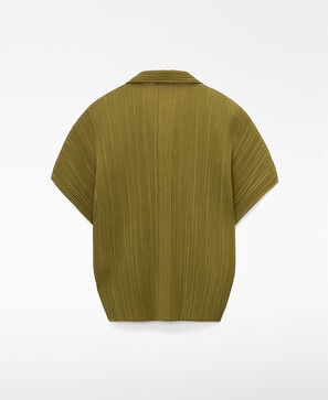 Chemise crinkle &agrave; manches japonaises