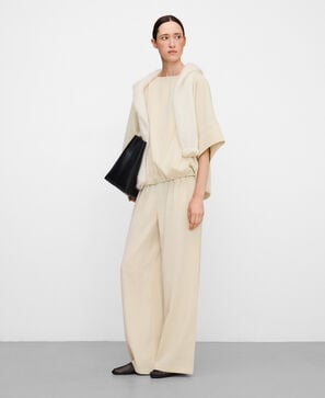 Straight-leg pyjama trousers