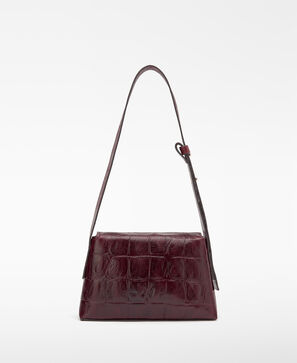 Mica croc-effect crossbody