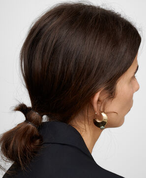 Metal hoops with stone detail