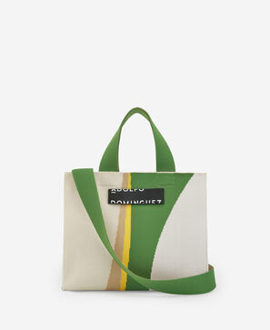 Printed knit medium bag