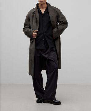 Black responsible leather derby shoe man