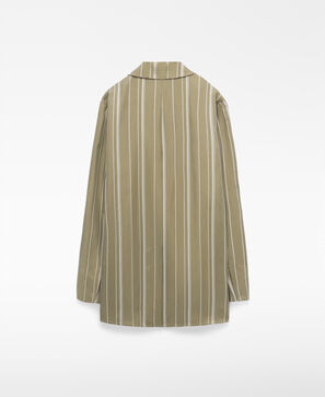 Striped straight blazer