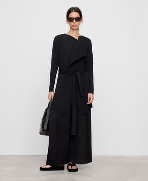 Crinkle asymmetrical jacket
