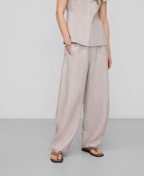 Pantal&oacute;n barrel fit lino europeo