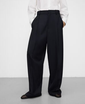 Pleated tailored trousers woman
