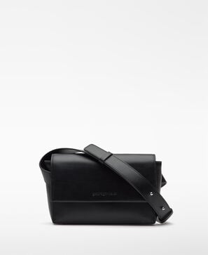 Box-shaped leather crossbody bag man