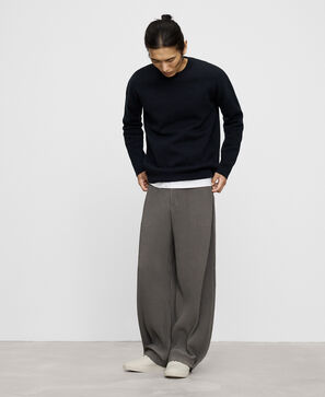 Bio-Baumwollpullover mit Boxneck-Pullover