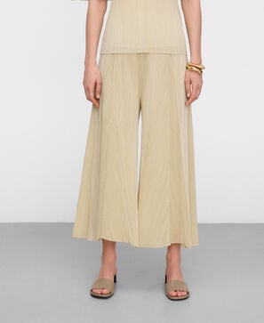 Crinkle palazzo trousers