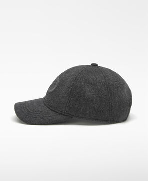 Wool blend embroidered logo cap
