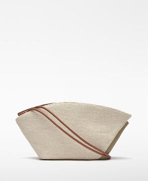 Bolso Eclipse bicolor textura rafia