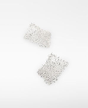 Metal mesh earrings