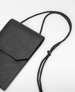Leather flap mobile phone holder