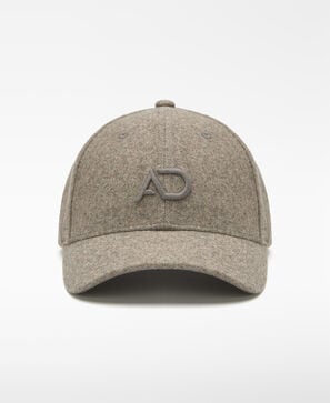 Wool blend embroidered logo cap